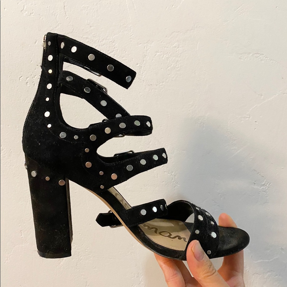 SAM EDELMAN STUDED STRAP HEELS